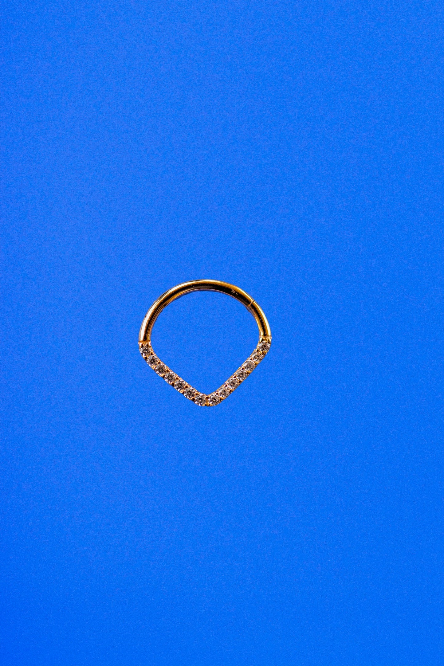 14K Dia Edge Hinge Hoop