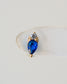 14K Sapphire Teardrop Stud